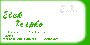 elek kripko business card